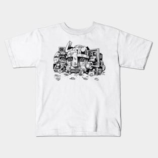 Robot junkyard from the robot wars Kids T-Shirt